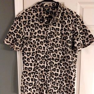 Leopard Print Short-sleeved Shirt